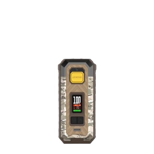 Armour S Mod For Vaporesso, Charging Current DC 5V/2A, Battery (Not Included), Type-C, Display 0.96 Inch TFT Screen, Output Power 5-100W, TVDC, 2ml cartridge No Nicotine (Camo Brown)