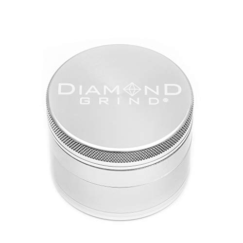 FAST SHIPPING Diamond Grind 4 Piece Aluminum Herb Grinder with screen 63mm (2.50")