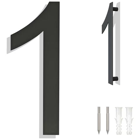Ywonoby Large Brushed Stainless Steel House Number Cover