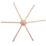 Support de suspension multi-compatible : doté de points de fixation universels, ce support en bois pour mobile s’adapte facilement à divers mobiles en bois, carillons éoliens et cadres de carillons éoliens à faire soi-même, pour une grande créativité. kit mobile en bois, décoration mobile en bois