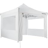 tectake® Gazebo Pieghevole da Giardino in Alluminio 3 x 3 m, Impermeabile