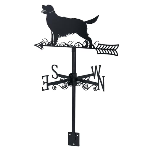 AB Tools Black Metal Golden Retriever Silhouette Weathervane Dog Lover Gift