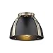Golden Lighting 6928-FM AB-BLK Aldrich Flush Mount - Damp, Aged Brass