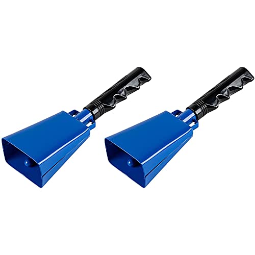 9-Inch Blue Panda Cowbell with Handle - Loud Noise Maker for Sports Games