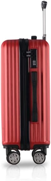 review TUCCI Italy Banda 3 Piece Fashion Spinner Wheel Luggage Suitcase Set - Burgundy
