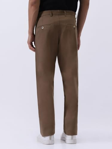 Image of Urbano Fashion Men's Regular Fit Mid Rise Cotton Casual Chinos Trousers Stretch