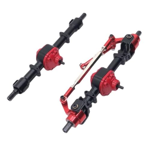 KYpfAQxeS Steel Gear Front and Rear Axle Assembly Replacement for MN 1/12 D91 D96 MN98 99S Compatible with RC Car(As Shown)