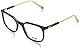 Fila Quadratisch Cellulose acetate Brillen in Shiny Dark Green für Jungen, Brille mit Sehstärke, optional mit Sonnenbrillen tönung oder Blaulichtfilter (Modell VFI487L)