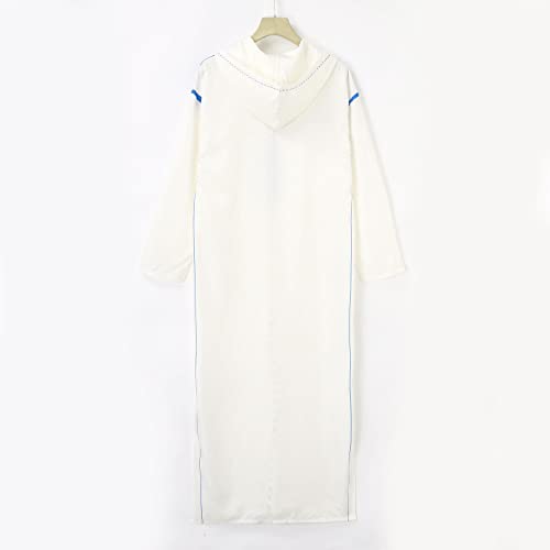 Kurta Dress for Men Long Sleeve Thobe Casual Hooded Gown Mens Kaftan Robe2