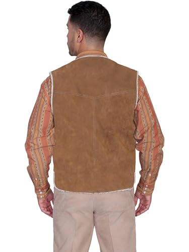 Scully 82-125 Men'S Boar Suede Leather Vest Brown Us thumb #1