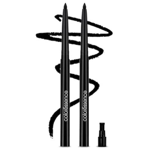 Image of Coloressence Ipop Kajal Pencil, Intense Black, Pack of 2 | Long Lasting | Waterproof | Smudgeproof | Enriched with Almond Oil, Camphor, Triphala