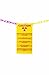 Brady 93600 Polycarbonate Material Radiation: Nuclear-Insert Sign, 12" X 8", Legend "Caution (3 Pocket With Grommets)"