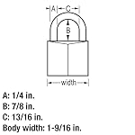 Master Lock 140TRI Solid Brass Padlock with Key, 3 Pack - Image 3