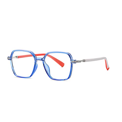 Marco de anteojos para niños TR90 color caramelo y lentes de bloqueo de luz azul