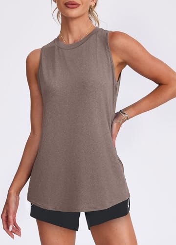 Image of Womens Workout Tank Tops Lightweight Sleeveless Shirts for Women Loose Fit Tops for Athletic Running Tennis Yoga