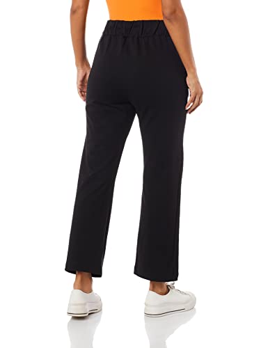 Calça Básica Feminina Em Malha Com Cintura Alta Preto XG