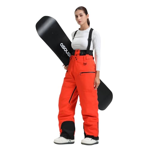 GSOU SNOW Women’s baggy snow pants bibs waterproof windproof warm