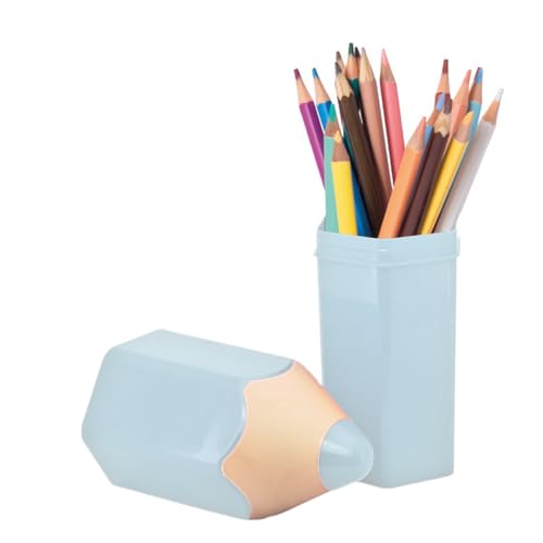 Estojo Organizador Multiuso Porta Lápis e Caneta Plasutil (Azul Claro)