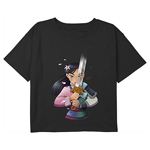 Disney Girls' Anime Mulan Boxy Crop Tee