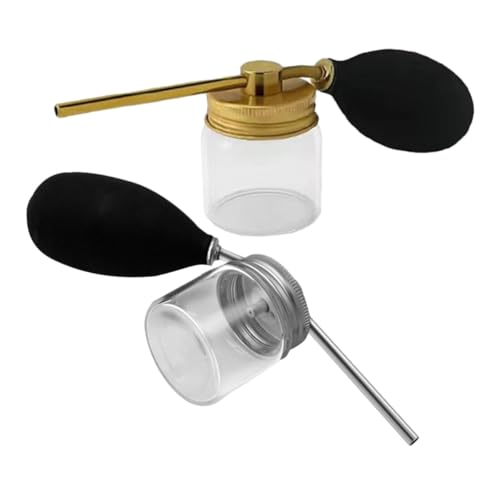TOYANDONA Botellas de Spray para Capilares 2 Unidades de Silicona Aplicador de Polvo Portátil Transparente para Peluquería y Barbería Pulverizador Recargable para Estilismo Profesional