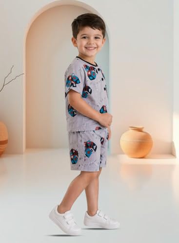 Image of 3BROS Baby Boys & Baby Girls Cotton Hosiery Clothing Set Half Sleeves T-shirt with Matching Pants (DB20HS6027 Parent)