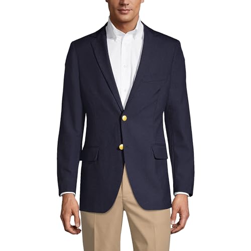 Lands' End School Uniform Men's Tailored Fit Hopsack Blazer