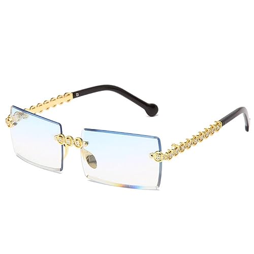 Lunettes de soleil sans monture rectangle pour terrasses et plage