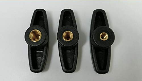 Generic 2pcs M6 one-word knob T type handle head nut hand screw nuts plastic bolt cap fastener - (Size: M6)
