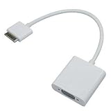 Goliton 30pin Dock Connector to VGA Cable Adapter Video Converter for iPhone iPad-White