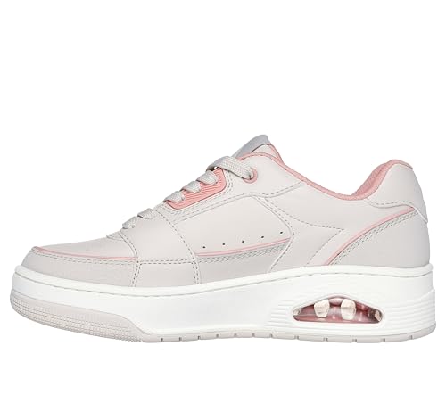 Skechers Skechers Women's UNO Court, Natural Leather Coral Duraleather Trim, 7 UK