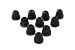 10-Pack Black Double Flange EarTips for Powerbeats 3 Wireless Earbuds Replacement Silicone Ear Tips