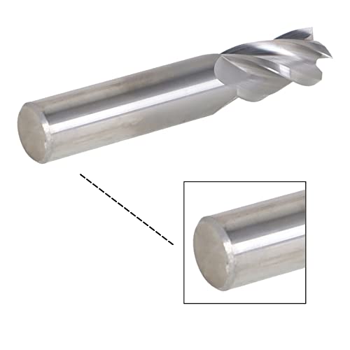 Image of kimllier 5 /8 Inch 4 Flute Helix Carbide Square End Mill 30 Degree Helix Angle Fit for Aluminum Cut Non-Ferrous Metal Upcut CNC Spiral Router Bit