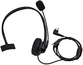 UAYESOK Two Way Radio Earpiece 2 Pin Walkie Talkie Overhead Headset with PTT Mic for Motorola CP040 CP200 DP1400 GP300 CLS1410 XT420 XT460 Hytera PD405 PD505 Ham Radio