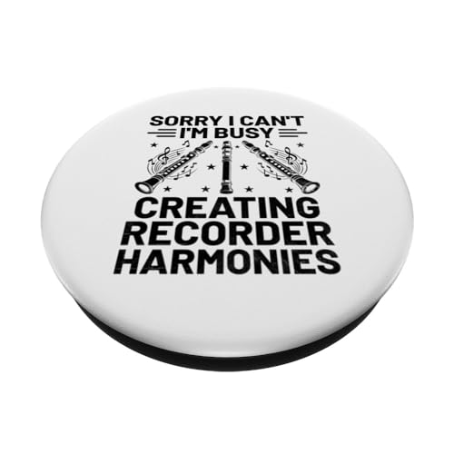 Enregistreur d'harmonies « Sorry I Can't I'm Busy Creating Recorder » PopSockets PopGrip Interchangeable – vue 2