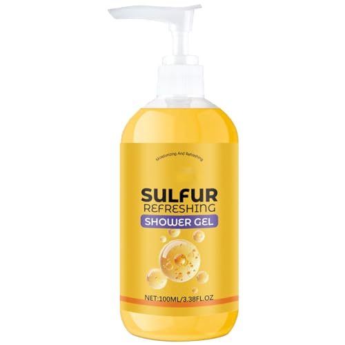 Savon Soufre,Gel Douche Au Soufre 3 En 1,Nettoyage en Profondeur,savon au soufre,Nettoyage Quotidien du Corps,nettoyage quotidien en profondeur, rafraîchissant et apaisant, pour femmes et homme (1)