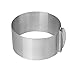 Adjustable Cake Pan Round Cake Molds Stainless Steel Cookie Cutter 16-30CM Adjustable Mousse Cake Cutter Baking Utensils for Baking Donuts Pastries Stainless Steel Cake Rings