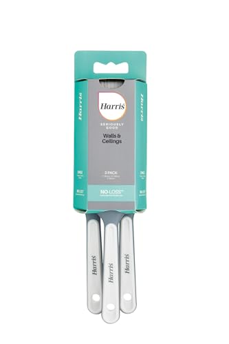 Harris Seriously Good Walls & Ceilings No Loss Paint Brushes | 3 Brush Pack | 1", 1.5", 2"