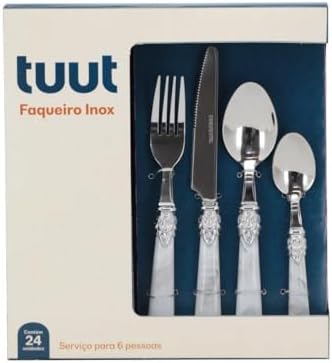Tuut, Linha Taite, Faqueiro Completo com 24 peças, Inox