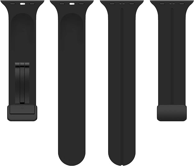 Image of Soft Silicone Sport Band Compatible with Apple Watch Ultra 49mm 45mm 44mm 42mm Magnetic Clasp Adjustable Strap For iWatch Series 10 9 8 7 6 5 4 3 2 1 SE Ultra 2nd gen (Only Strap, No Watch)