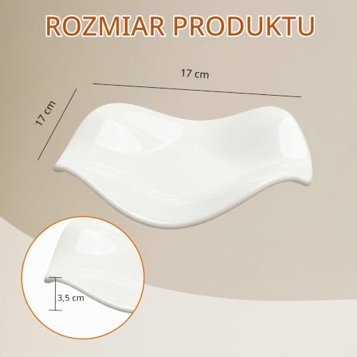 VOSSOT Ceramiczna miska na biżuterię w kształcie kwiatu – taca na biżuterię i półka na klucze w stylu Clean Girl Aesthetic – dekoracyjna miska na biżuterię, klucze, stół, sypialnia, toaletka