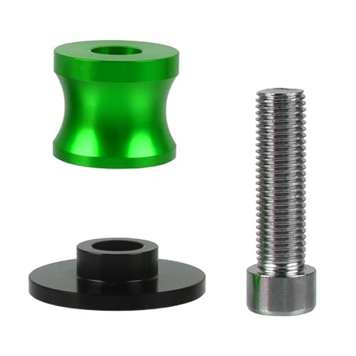 Motorrad M10 X 1,25 Rahmenstützen Schrauben Schieber Schwingenspulen Schieberschutz für Vulcan S 2015+ Vulcan S Tourer Performance SE Cafe Light Tourer Sport Vulcan S 650 2015–2023 (grün)