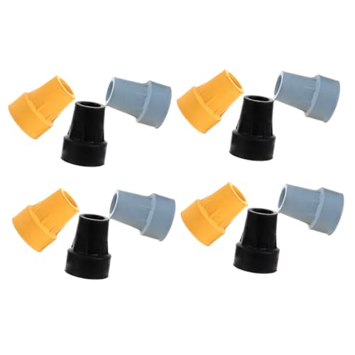 BUTIFULSIC 12pcs Anti-Slip Pad Crutches Hiking Pole Protectors Walking Sticks Tips Walking Sticks Replacement Tips Trekking Pole Tip Protectors Walking Cane Tips Hiking Cane Tips Rubber