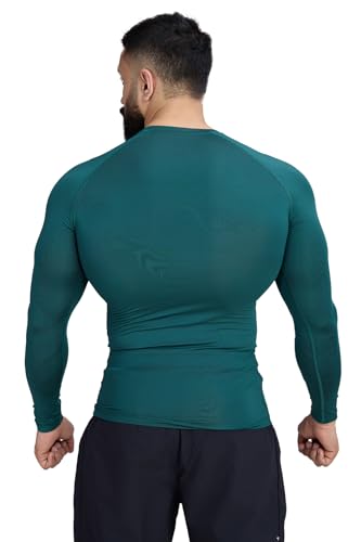 Image of FUAARK Men's Full Sleeve Compression T-Shirt - Athletic Base Layer for Fitness, Cycling, Training, Workout, Tactical Sports Wear