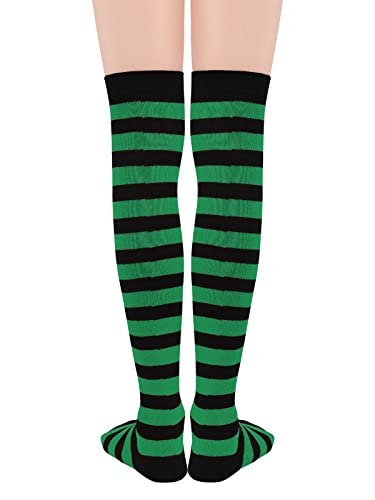 Image of Century Star Thigh High Socks Striped Extra Long Tube for Women Over the Knee Athletic Sports Socks Plus Size Stockings
