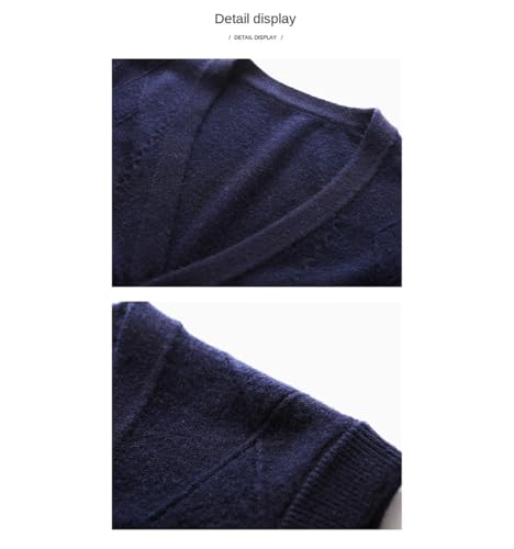 Men's Wool Knit Vest Sleeveless Sweater Casual V-Neck Pullover Solid Warm Knitwear Business Slim Fit Cardigan4