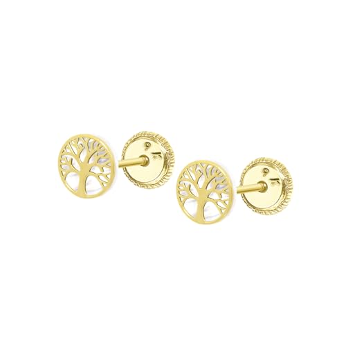 Boucles d'oreilles bébé or 9K pour le quotidien des petites filles de 3 à 24 mois