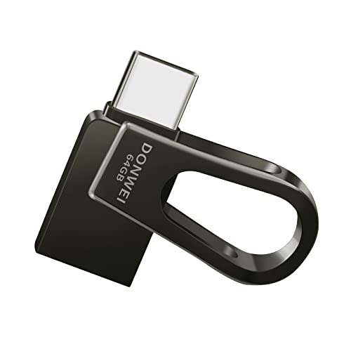 Cle USB 64 Go - Clé USB C Rapide Flash Drive - Clés USB 3.0 OTG Type C 2 en 1 Pen Drive Haut Débit Plug-and-Play Portable Mémoire Stick pour Ordinateur, Pc, Photos/Vidéos/Fichiers Copiés en Un Clic