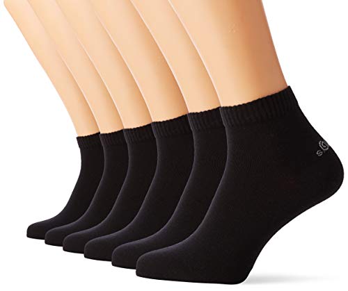 s.Oliver Socks S21001000 Calcetines, Negro (Black 0005), 47/50 (Talla del fabricante: 47/49) (Pack de 6) para Hombre
