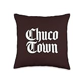 CHUCO TOWN El Paso TX Old English Design Throw Pillow