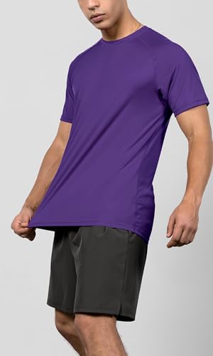 ODODOS Men's Quick Dry Short Sleeve Shirts UPF 50+ Sun Protection SPF Athletic Tops Workout T-Shirts2